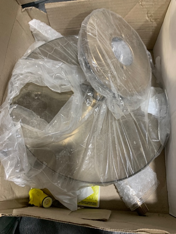 Photo 1 of Delta Modern 14 Series Round Rain Shower Faucet Set, Brushed Gold Shower Head and Handle Set, Valve Trim Kit, Champagne Bronze T14269-CZ-PP (Valve Not Included)