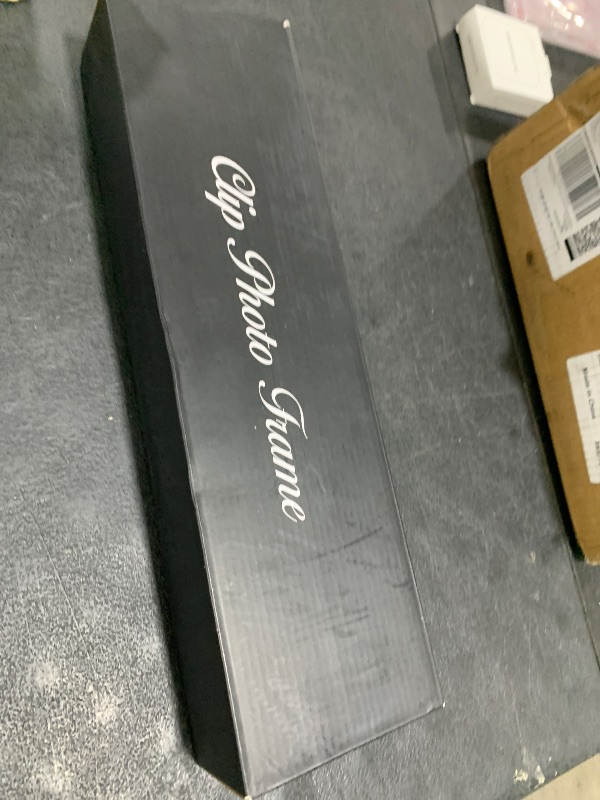 Photo 1 of Photo Display Board With Clips,Picture Frame Collage for Wall Decor,Hanging Pictures Organizer Holder Wood for Graduation Party Letter Postcard Greeting Card,Pine,Adjustable Metal Bead String,Large