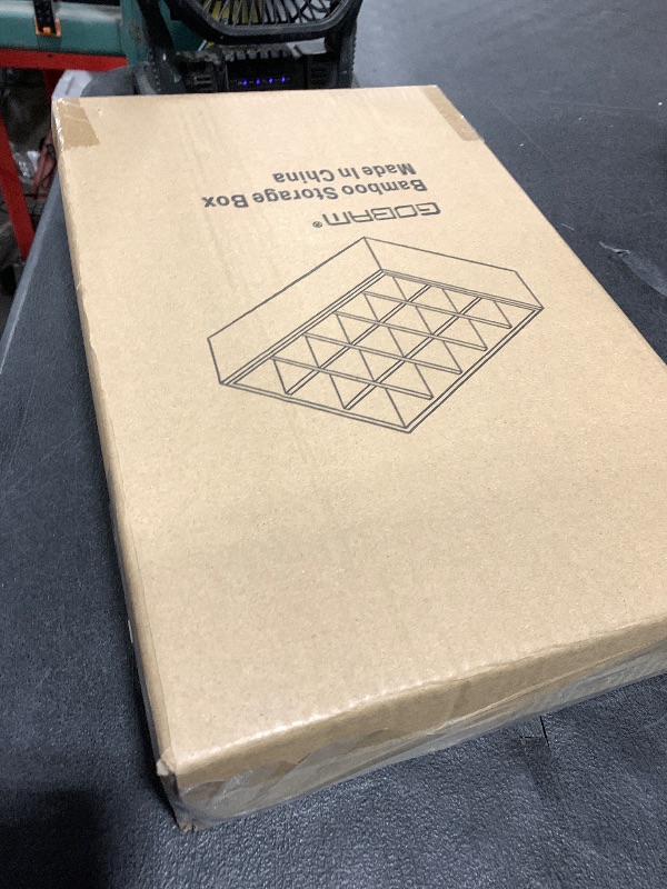 Photo 1 of GOBAM Bamboo Closet Drawer Divider - Storage Organizer with 15 Compartments, Drawer Organizer, Storage Box for Belts, Ties, Bras, Briefs, Socks & Jewelry - Natural