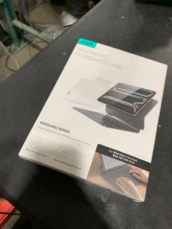 Photo 1 of ESR iPad 11th(A16, 2025)/10th Gen Case with Keyboard, Magic Keyboard for iPad 10.9", Case with Floating Cantilever Stand, Springy Backlit Keys, Multi-Touch Trackpad, Rebound Series, Black