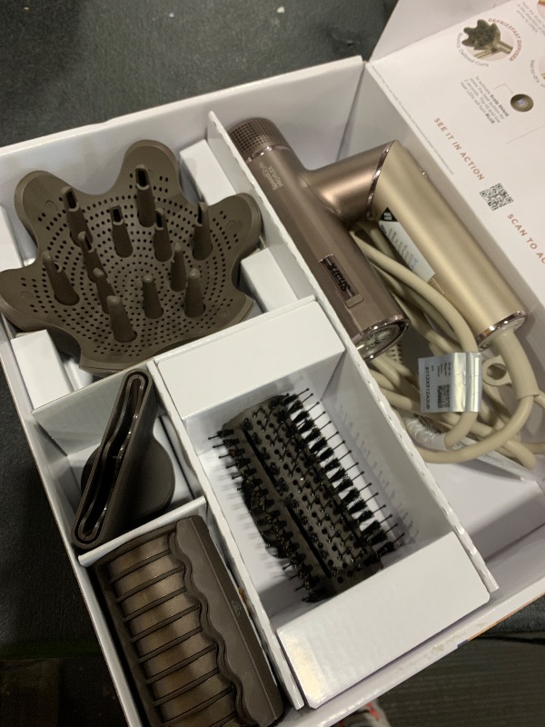 Photo 1 of Shark SpeedStyle Pro Flex Professional Performance High-Velocity Hair Dryer System with Scalp Shield & IQ Speed Styling and Drying Suite, Lightweight, Ionic, No Heat Damage, Mocha Silver, HD542