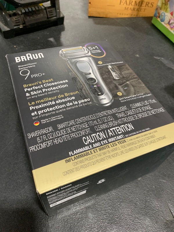 Photo 1 of Braun Series 9 PRO+ Electric Shaver, Wet & Dry Razor, Pro SensoAdapt, 6in1 SmartCare Center, 9697CC, Silver