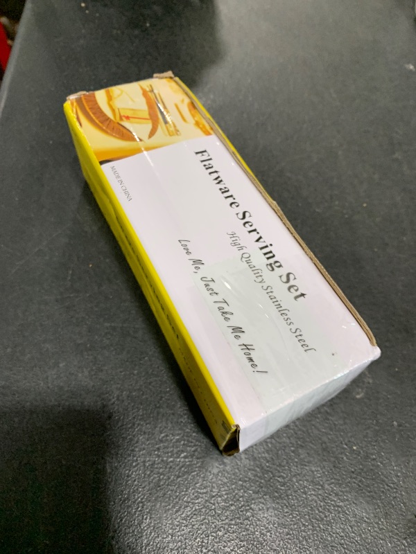 Photo 1 of Evanda Gold Silverware Set 64 Piece Service for 16, Titanium Gold Plated Stainless Steel Flatware Set, Knives Forks Spoons Cutlery Set for Wedding, Parties, Birthday, Restauroom, Dishwasher Safe