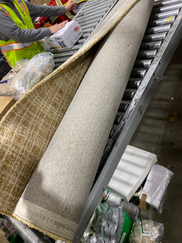 Photo 1 of Loloi Chris Loves Julia Polly 5'-0" x 7'-6" Area Rug in Straw/Ivory - Large Neutral Area Rug, Unique Patterned Rug for Living Room, Bedroom, Dining Area, Home Office