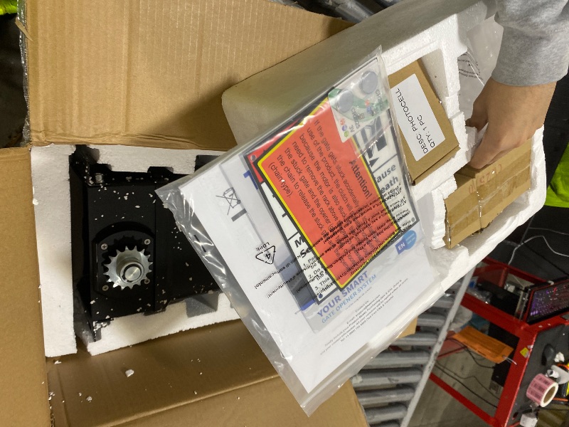 Photo 1 of TOPENS CK2500 Automatic Sliding Gate Opener Chain Drive Electric Gate Motor for Heavy Driveway Slide Gate Up to 5700 Pounds Security Gate Operator AC Powered with 20ft Roller Chain and Remote Control