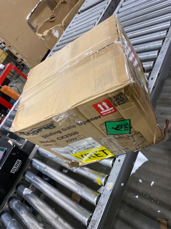 Photo 1 of TOPENS CK2500 Automatic Sliding Gate Opener Chain Drive Electric Gate Motor for Heavy Driveway Slide Gate Up to 5700 Pounds Security Gate Operator AC Powered with 20ft Roller Chain and Remote Control