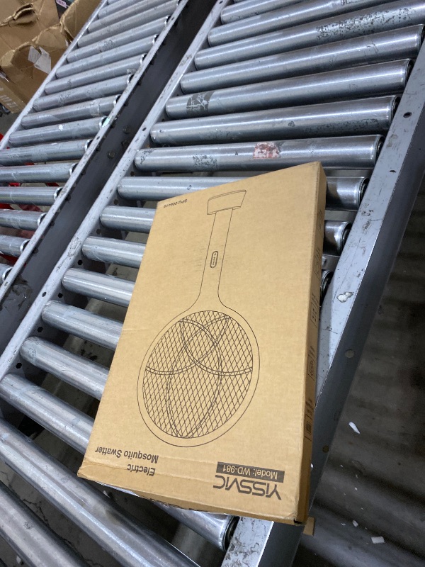 Photo 1 of YISSVIC Electric Fly Swatter 4000V Bug Zapper Racket Dual Modes Mosquito Killer with Purple Mosquito Light Rechargeable for Indoor Home Office Backyard Patio Camping (Black-1 Pack)