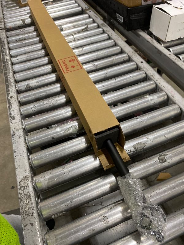 Photo 1 of EXCLUSIVE HOME Torch 1" Curtain Rod and Coordinating Finial Set, Matte Black, Adjustable 36"-72"