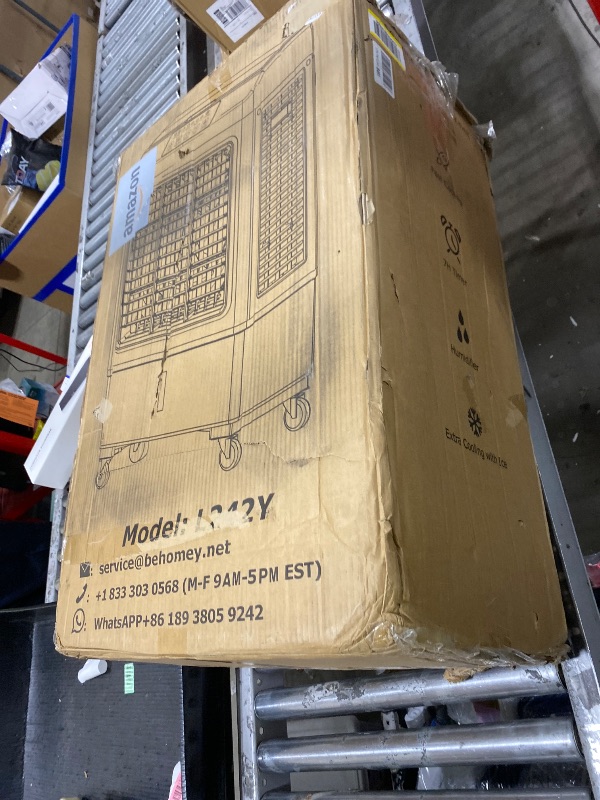 Photo 1 of FANCOLE Evaporative Air Cooler, 2100CFM Windowless Air Conditioner Cooling up to 700 Sq.ft, Swamp Cooler Air Conditioner w/2 Modes & 3 Speeds, 7H Timer & Remote, Portable for Room Garage Patio