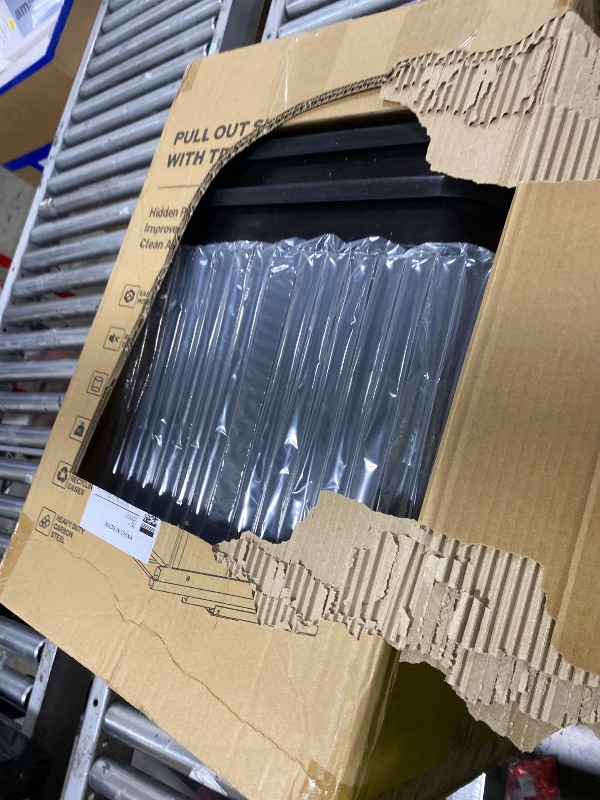 Photo 1 of Insputer Double 40QT Pull Out Trash Can Under Cabinet, Heavy Duty Under Sink Garbage Bin Kit with Soft-Close Slides for Kitchen, Laundry, Requires Minimum Cabinets Opening 18" W X 24" D