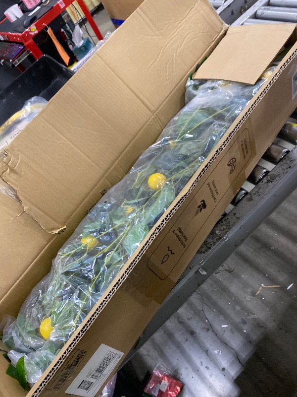 Photo 1 of Warmplants Artificial Lemon Tree, 6ft Tall Floor Faux Lemon Plastic Plant with White Planter, Fake Lemon Fruit Silk Tree for Indoor Home Decor Office Living Room