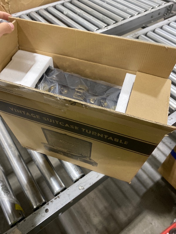 Photo 1 of Vinyl Record Player 3-Speed Bluetooth Suitcase Portable Belt-Driven Record Player with Built-in Speakers RCA Line Out AUX in Headphone Jack Vintage Turntable