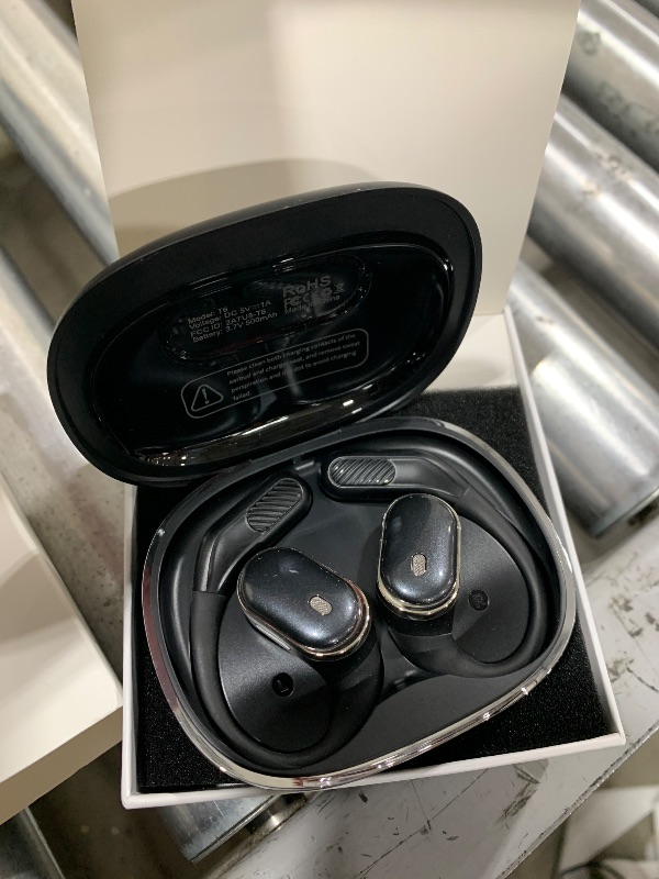Photo 1 of Open Ear Wireless Earbuds Bluetooth 5.4 Headphones, 50H Playtime Stereo Earphones with ENC Noise Cancelling, IPX7 Waterproof Ear Buds with Ergonomic Earhook for Sports/Fitness/Travel/Workouts (Black)