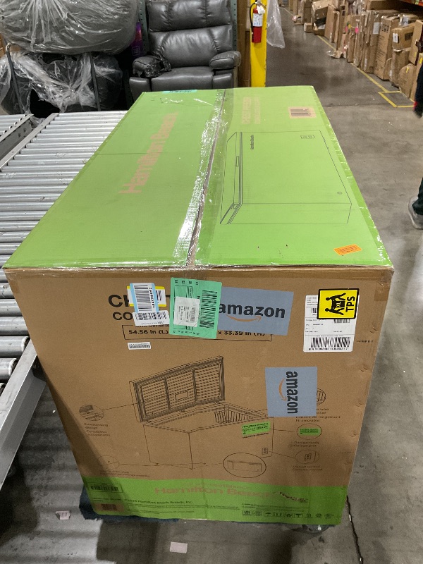 Photo 1 of 14 cu ft Chest Freezer - White, Large Storage for Families, Space-Saving Flat Back, Front Drain, Garage Ready - By Hamilton Beach