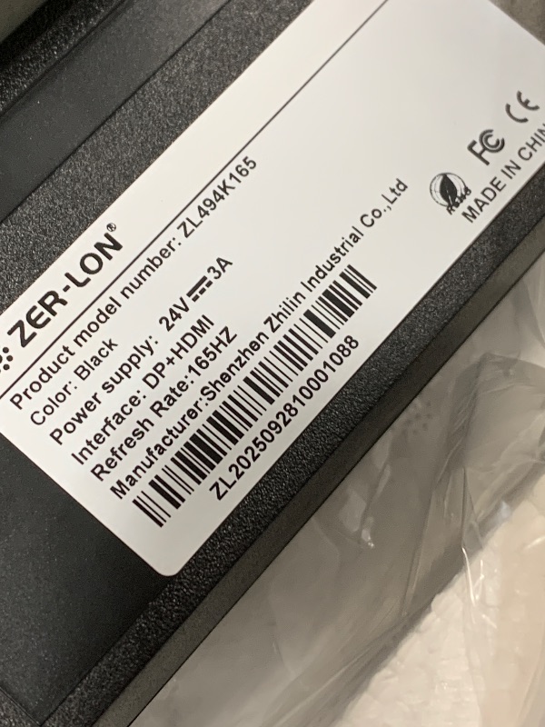 Photo 1 of Gawfolk 49 inch Ultra-Wide Curved 1500R Gaming Computer Monitor, DQHD(5120×1440), 165Hz, 1MS, FreeSync, 120% sRGB, Built-in speaker PC Screen, HDMI2.1 & DP1.4, Compatible Wall Mount 100*100mm- Black
