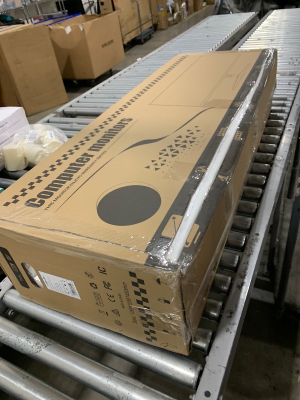 Photo 1 of Gawfolk 49 inch Ultra-Wide Curved 1500R Gaming Computer Monitor, DQHD(5120×1440), 165Hz, 1MS, FreeSync, 120% sRGB, Built-in speaker PC Screen, HDMI2.1 & DP1.4, Compatible Wall Mount 100*100mm- Black
