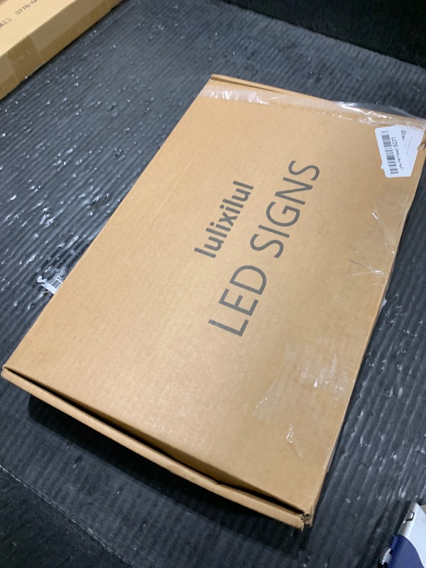 Photo 1 of lulixilul LED Open Sign for Business, 30"x10" Dimmable Brightness Large Electric Light Up Sign, Hanging Installation for Store Restaurant Office Bar Hotel Salon (white)