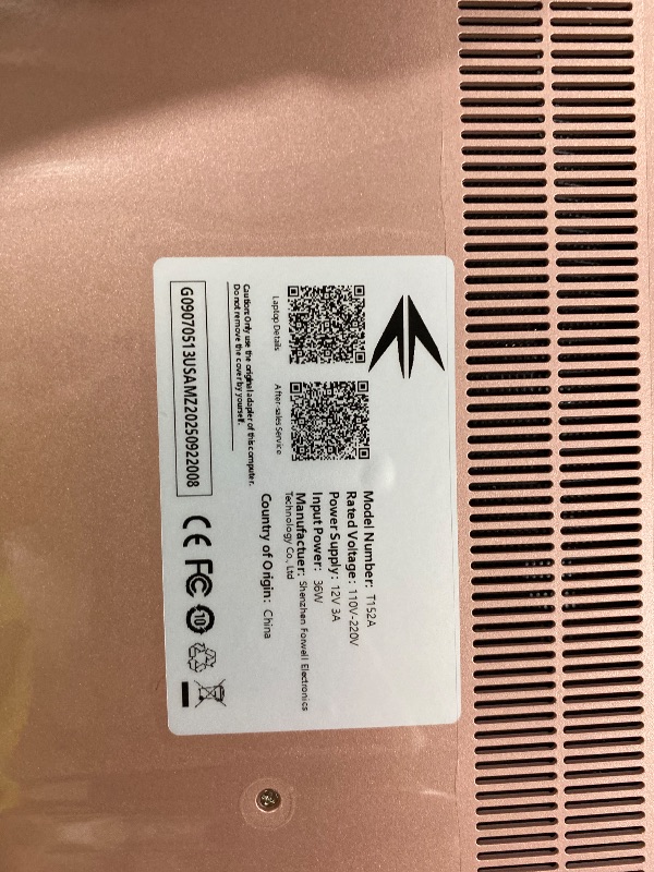 Photo 1 of **LOCKED TO PREVIOUS OWNER** Auusda 15.6" Laptop Computer, 32GB RAM, 1TB NVMe, 4C4T N95
1.7-3.4GHz, FHD Display, Backlit Keyboard, Fingerprint Reader, Big 8000mAh Battery, Win11 Pro. Upgradable to 10TB Storage, Pink T152A