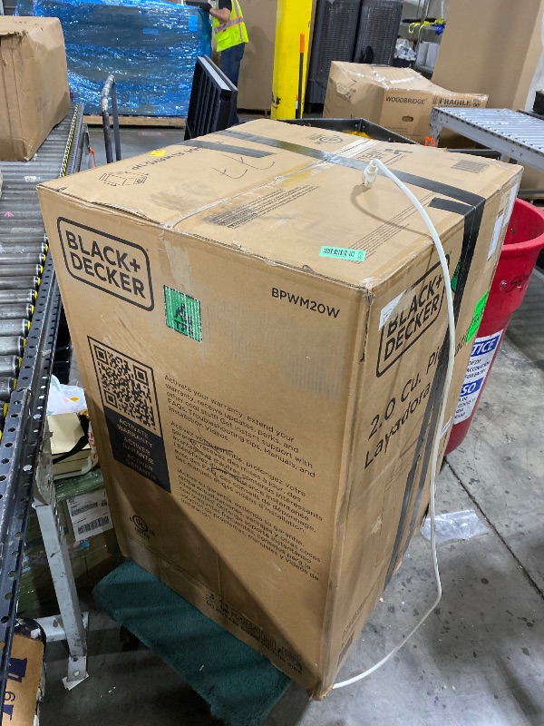 Photo 1 of BLACK+DECKER Small Portable Washer, Washing Machine for Household Use, Portable Washer 2.0 Cu. Ft. with 6 Cycles, Transparent Lid & LED Display