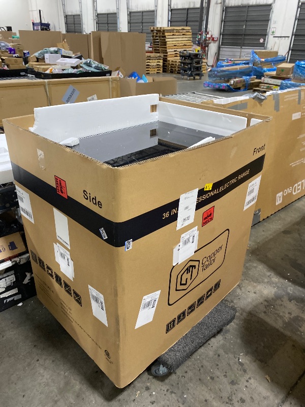 Photo 1 of CT Copper Tailor 36 Inch Electric Range with Convection Oven,6.0 cu. ft. Capacity,5 Cooktop Elements, Freestanding Oven, in Stainless Steel