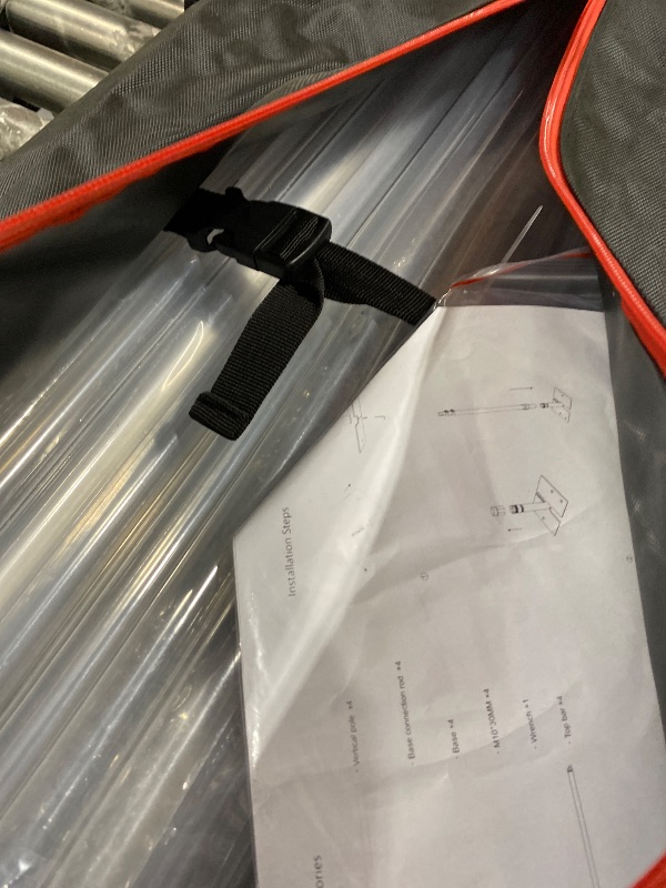 Photo 1 of EMART 10ft Square Backdrop Stand Heavy Duty, Pipe and Drape Photo Background Support Kit, Adjustable Metal Frame with Flat Base for Wedding Birthday Party Decorations