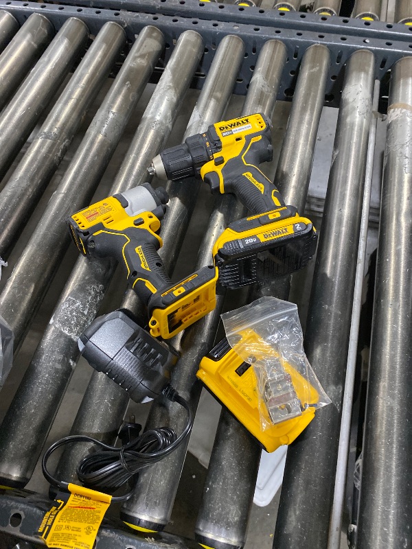 Photo 1 of DEWALT 20V MAX Cordless Drill and Impact Driver, Power Drill Brushless 2-Tool Power Tool Combo Kit, Includes 2 Batteries, Charger and Bag (DCK277D2)