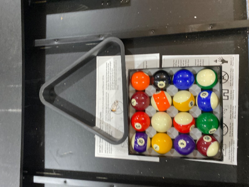 Photo 1 of GoSports 8 ft Portable Pool Table - No Assembly Required Folding Billiard Table in Oak