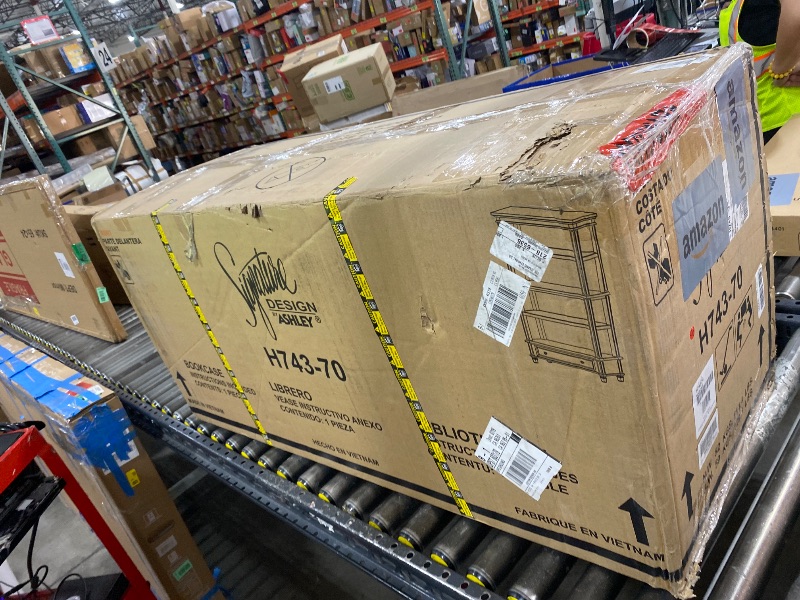 Photo 1 of Signature Design by Ashley Realyn French Country 75" Bookcase with Drawer, Chipped White