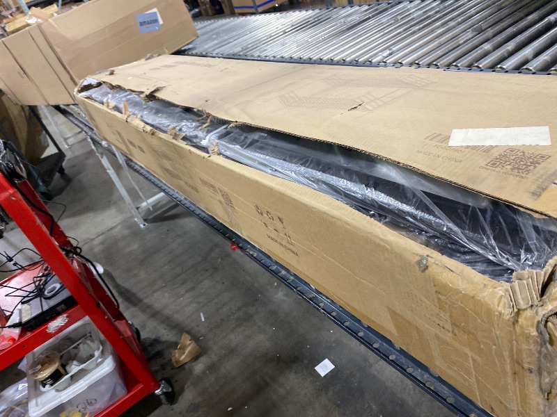 Photo 1 of Mixcous Full Over Full Metal Bunk Bed for Adults & Kids, Convertible to 2 Separate Full Size Beds, Heavy Duty Bunk Bed Frame with Full-length Guardrail & EVA Padded Ladder, No Box Spring Needed, Black