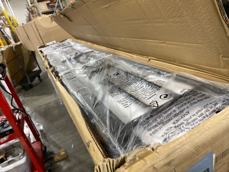 Photo 1 of Mixcous Full Over Full Metal Bunk Bed for Adults & Kids, Convertible to 2 Separate Full Size Beds, Heavy Duty Bunk Bed Frame with Full-length Guardrail & EVA Padded Ladder, No Box Spring Needed, Black