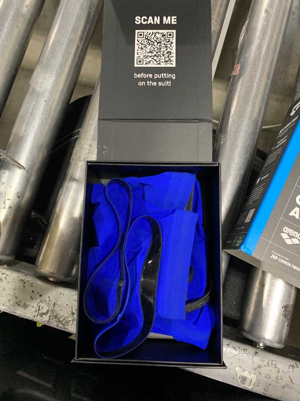 Photo 1 of ARENA Powerskin Carbon Air2 Men's Racing Jammer Athletic Tech Suit Competitive Racing Swimsuit Endurance Swimwear, Electric Blue/Dark Gray/Fluo Yellow, US Size 26