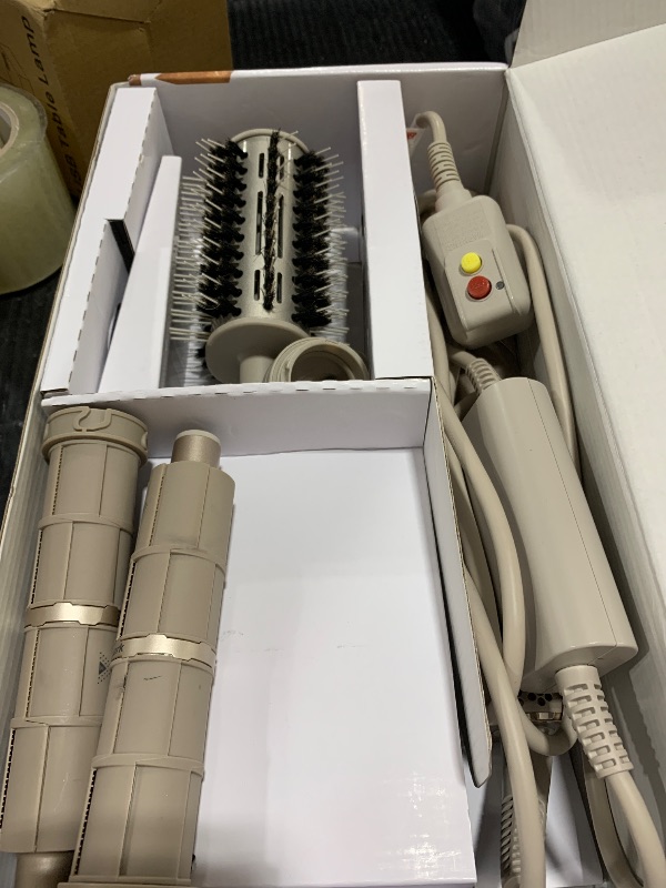 Photo 1 of Shark FlexStyle Air Styling & Drying System, Powerful Hair Dryer Brush & Multi-Styler with Auto-Wrap Curlers, Paddle Brush, Oval Brush, Concentrator Attachment, Stone, HD430