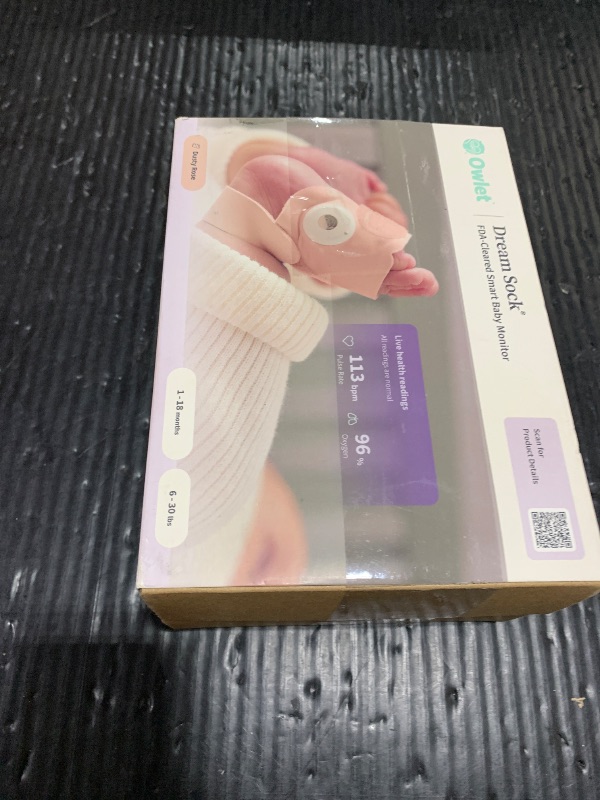 Photo 1 of Owlet Dream Sock® - FDA-Cleared Smart Baby Monitor - Track Live Pulse (Heart) Rate, Oxygen in Infants - Receive Notifications - Dusty rose