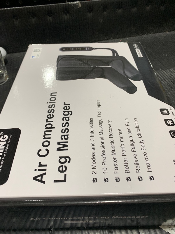 Photo 1 of FIT KING Leg Massager for Circulation and Pain Relief, Air Compression Leg and Foot Massager to Relieve Pain Swelling Edema with 2 Size Extensions- Great Gift for Wife Mom and Friend