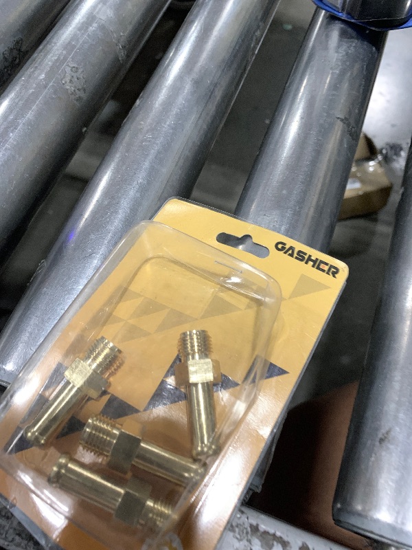 Photo 1 of GASHER 5PCS Brass Brake Line Hose Fittings 3/8" Barb x 1/2"-20 Threads?Inverted Flare? Union for Fuel/AIR/Lquid/Gas