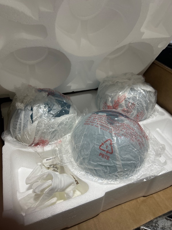 Photo 1 of Dolaimy House 6.3 Inch Replacement Texture Blue Glass Lamp Shade Light Fixture for 3 Pack Replacement Wall Sconce Pendant Light Ceiling Light Chandelier Shade,Factory Outlet