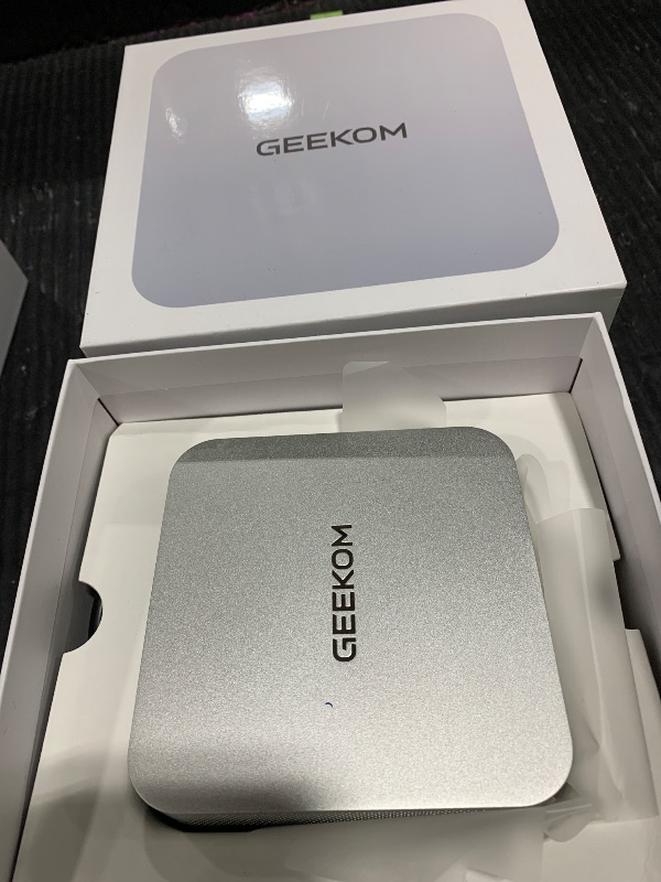 Photo 1 of GEEKOM A6 Mini PC with AMD Ryzen 7 6800H, 16GB DDR5 RAM (Upgradable, Not LPDDR), 1TB PCIe 4.0 NVMe SSD, Compact Aluminium Design Windows 11 Pro Desktop Computer with USB4/8K/Wi-Fi 6E/BT 5.2/SD Slot