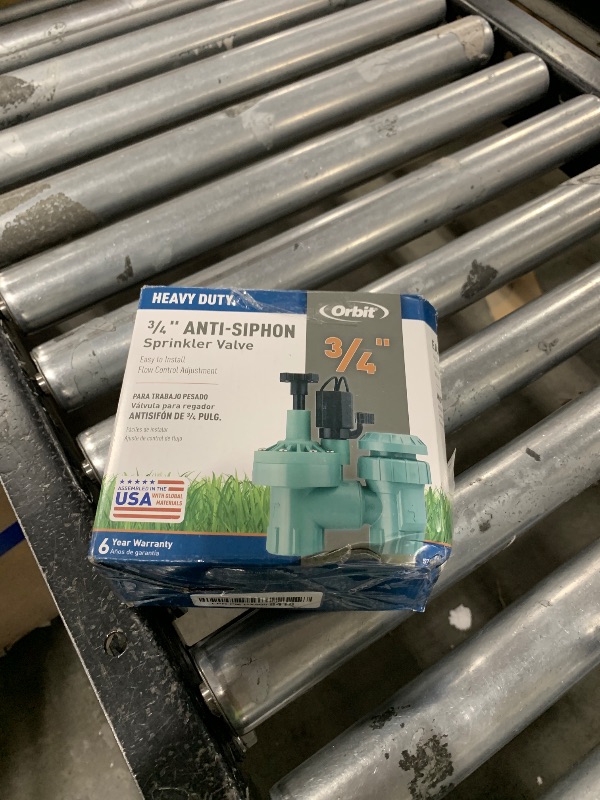 Photo 1 of 1-Pack Orbit 57623 3/4" FPT 100 Series Anti-Siphon Automatic Sprinkler Valve with Flow Control