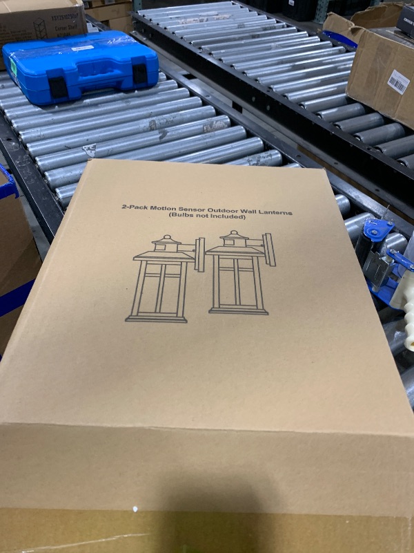 Photo 1 of Motion Sensor Outdoor Wall Lights 2 Packs- Updated Dusk to Dawn Outdoor Lighting, Exterior Light Fixtures with E26 Sockets & Tempered Glass, Wall Mounted Black Waterproof Outdoor Lights for House