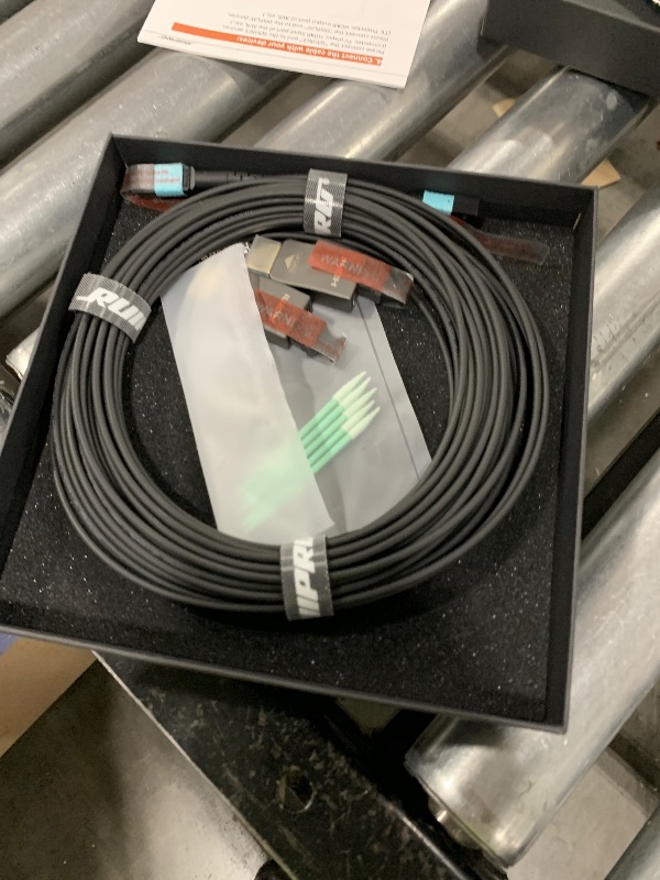 Photo 1 of RUIPRO 8K Detachable Full Fiber Optic Armored HDMI 2.1 Cable 50FT, Ultra High Speed 48Gbps, Support 8K@60Hz 4K@120Hz, Dynamic HDR, eARC, Compatible with PS5/Xbox/Blu-ray/TV/Monitor/Projector