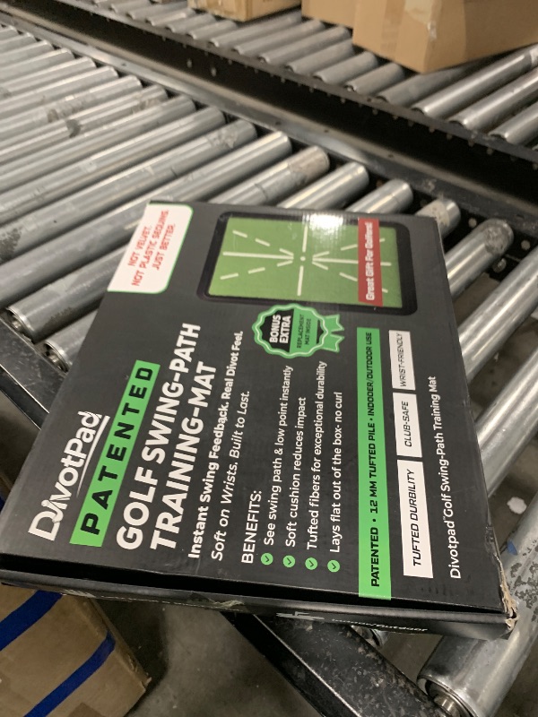 Photo 1 of DivotPad Patented Golf Training Aid, Golf Mats Practice Indoor & Outdoor, Soft Fibre, Real Give, 5 lb, Woven Alignment, Extra Pad, Home Backyard Swing Trainer, Hitting Mat, Accessories Gift Men, Women