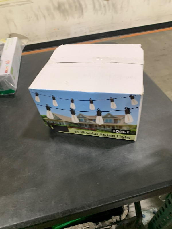 Photo 1 of Solar Lights Outdoor String light patio deals 100FT with 32 Shatterproof, solar String Lights Outdoor Waterproof with Remote ST38 Vintage Edison Bulbs,Waterproof Hanging Lights for Outside Backyard