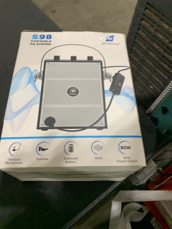 Photo 1 of SANMIC Bluetooth 5.3 Voice Amplifier with Wireless Microphone Headset,Personal Wireless Amplifier Mic for Teachers,40W Loudly Portable Megaphone Pa System for Classrooms,Speeches,Outdoors Indoors-S98