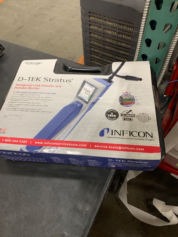 Photo 1 of INFICON D-TEK Stratus Refrigerant Leak Detector and Portable Monitor, Model: 724-202-G1,Off-White