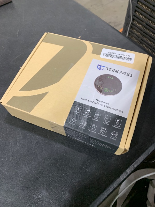 Photo 1 of TONGVEO Bluetooth Speakerphone Conference Microphones, Wireless Conference Speaker 360°Voice Pick up with 4 AI Noise Cancellation Mics USB/Dongle/Bluetooth Connection 8 Hour Call Time for 8-12 People