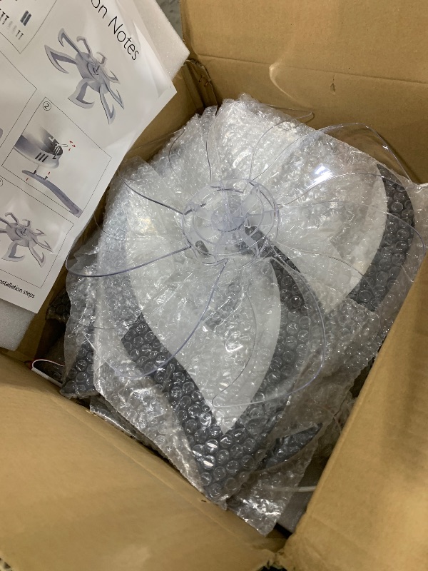 Photo 1 of Malnutcolor Modern Low Profile 36 Inch Black Flush Mount Ceiling Fan with 3 Light Color 6 Speeds, Fandelier for Living Room