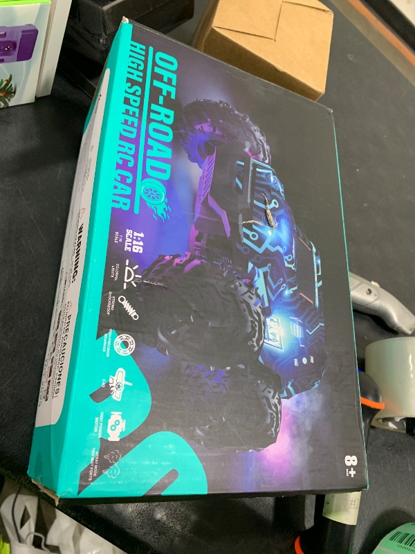 Photo 1 of BLUEJAY 2.4GHz High Speed RC Car, Offroad Monster Hobby Racing Car with LED Colorful Bodylight and Rechargeable Battery, Kids Toy Gifts 3-8 Years