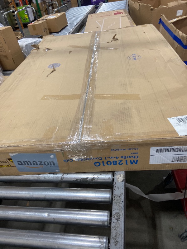 Photo 1 of Davinci Charlie 4-in-1 Convertible Baby Crib - GREENGUARD Gold Certified Convertible Crib to Toddler Bed, Daybed, Full-Size Wooden Bed and Durable - 4 Adjustable Mattress Heights - Grey