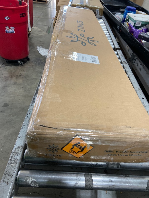 Photo 1 of ZINUS Olivia Metal and Wood Platform Bed Frame / No Box Spring Needed / Wood Slat Support / Easy Assembly, Queen