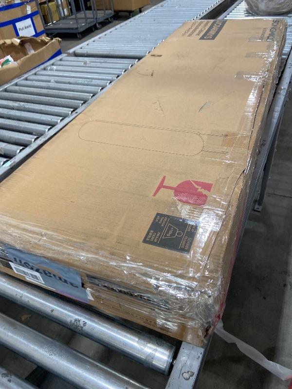 Photo 1 of SONGMICS Jewelry Organizer, LED Jewelry Cabinet Wall/Door Mounted, Lockable Rounded Wide Mirror with Storage, Interior Mirror, 3.9 x 16.5 x 55 Inches, White Surface with Greige Lining